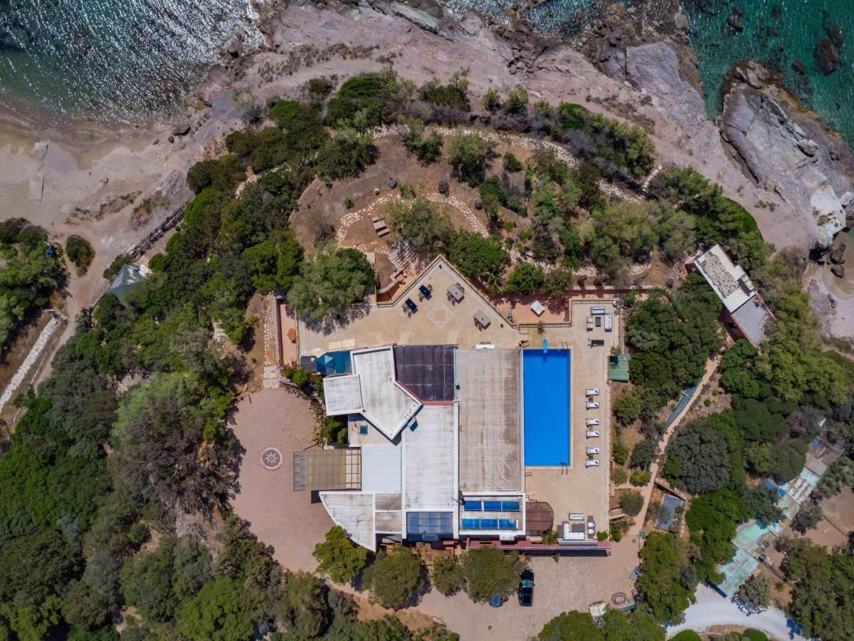 Black Diamond Beachfront Pool Villa Pasithea In Sounio, Athens Sounion Eksteriør billede