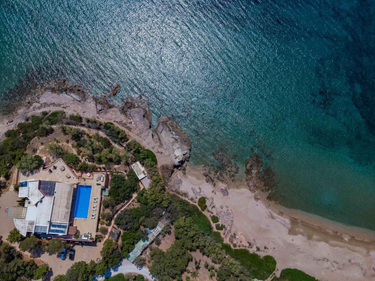 Black Diamond Beachfront Pool Villa Pasithea In Sounio, Athens Sounion Eksteriør billede