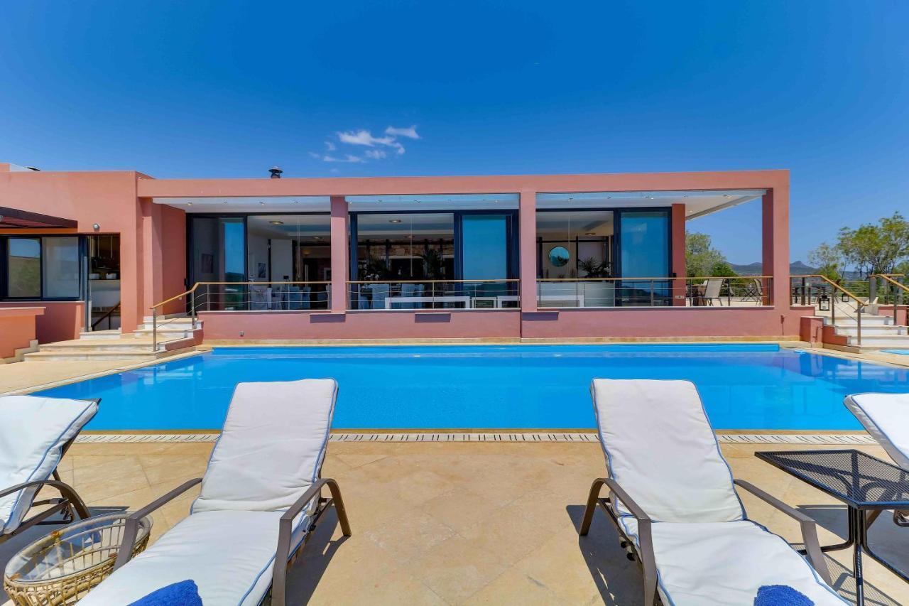 Black Diamond Beachfront Pool Villa Pasithea In Sounio, Athens Sounion Eksteriør billede